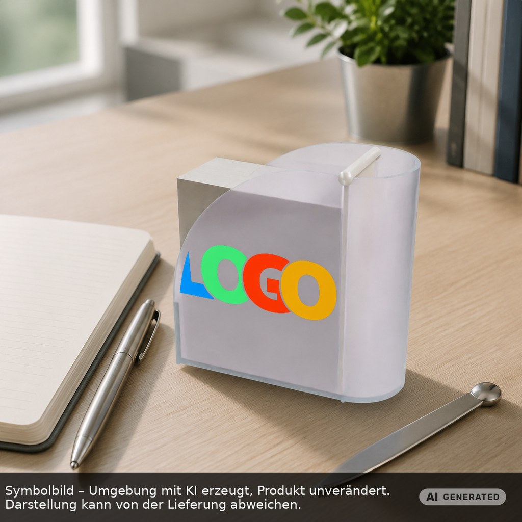 Zettelbox mit Köcher "Design" als Werbeartikel mit Logo bedrucken