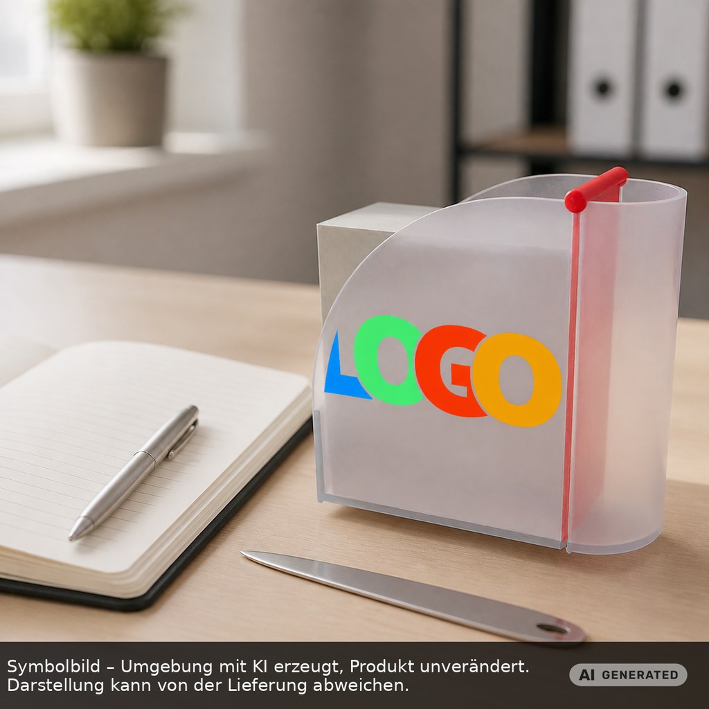 Zettelbox mit Köcher "Design" als Werbeartikel mit Logo bedrucken