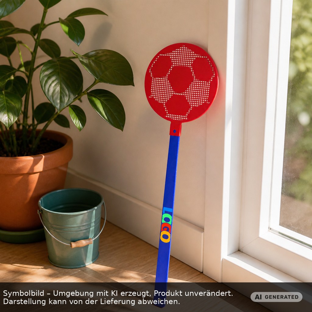 Fliegenklatsche "Fußball" als Werbeartikel mit Logo bedrucken