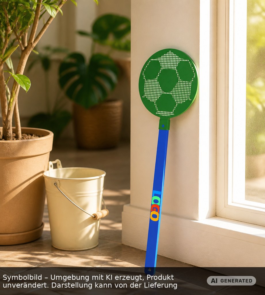 Fliegenklatsche "Fußball" als Werbeartikel mit Logo bedrucken