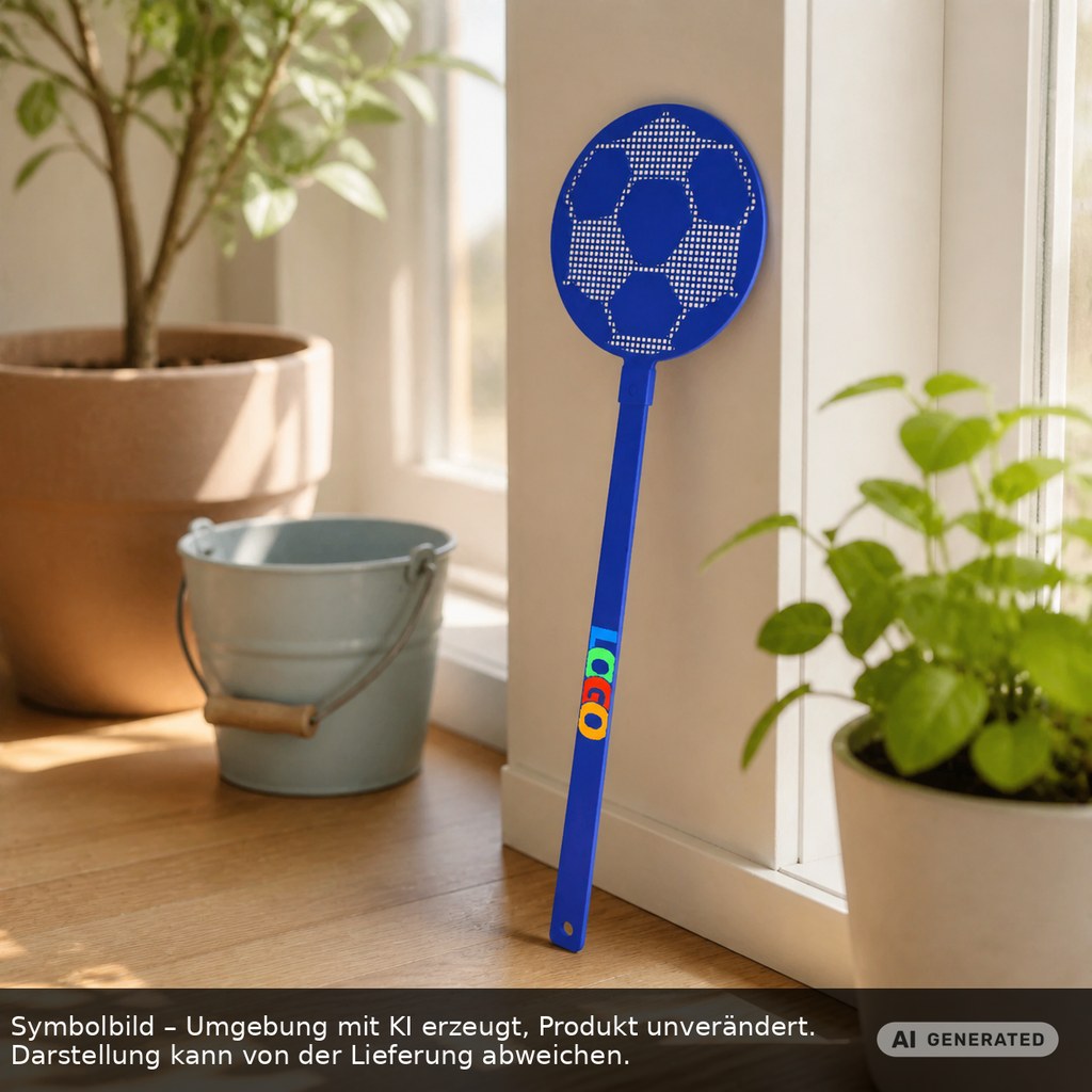 Fliegenklatsche "Fußball" als Werbeartikel mit Logo bedrucken