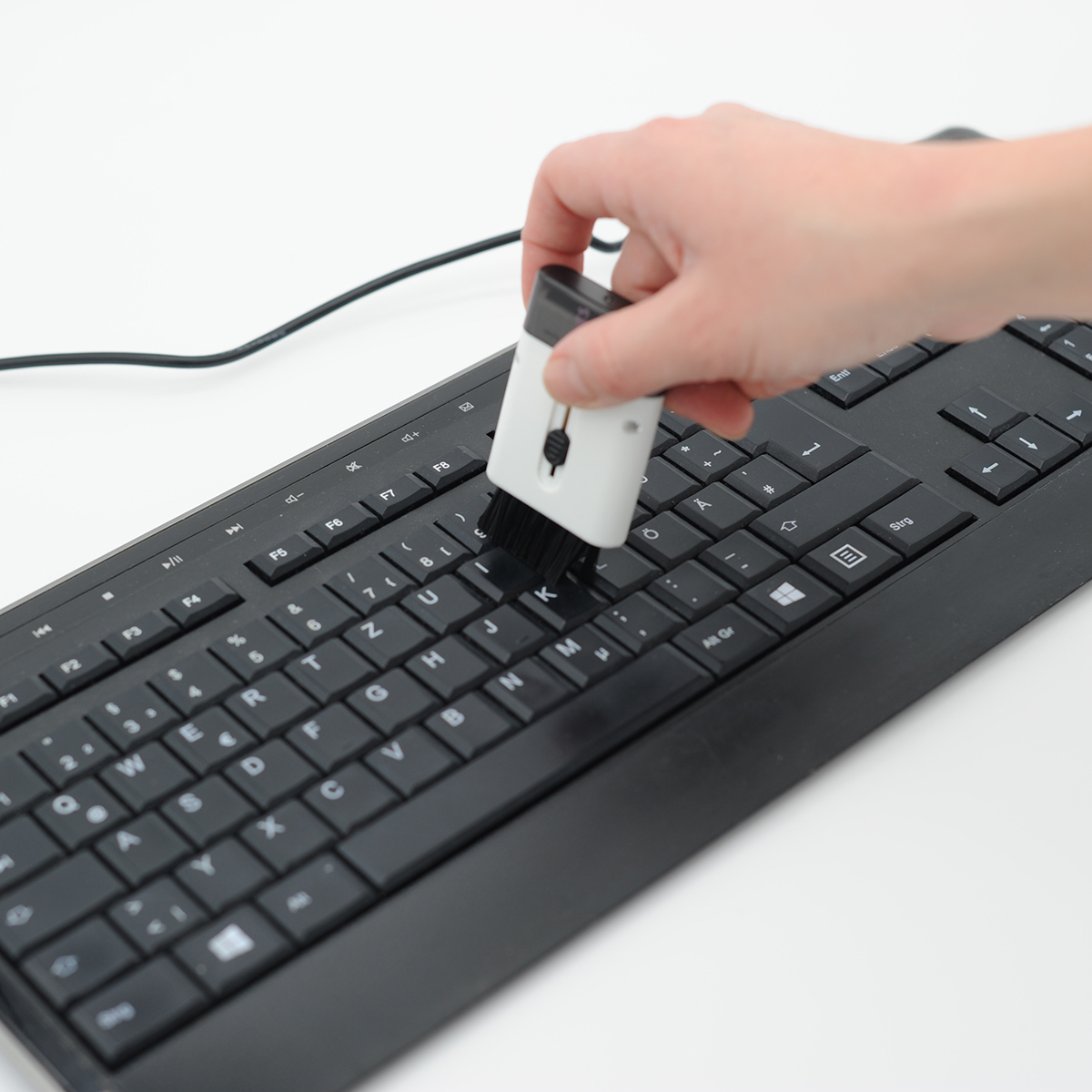 Bildschirm- und Tastaturreiniger "2 in 1" als Werbeartikel mit Logo bedrucken