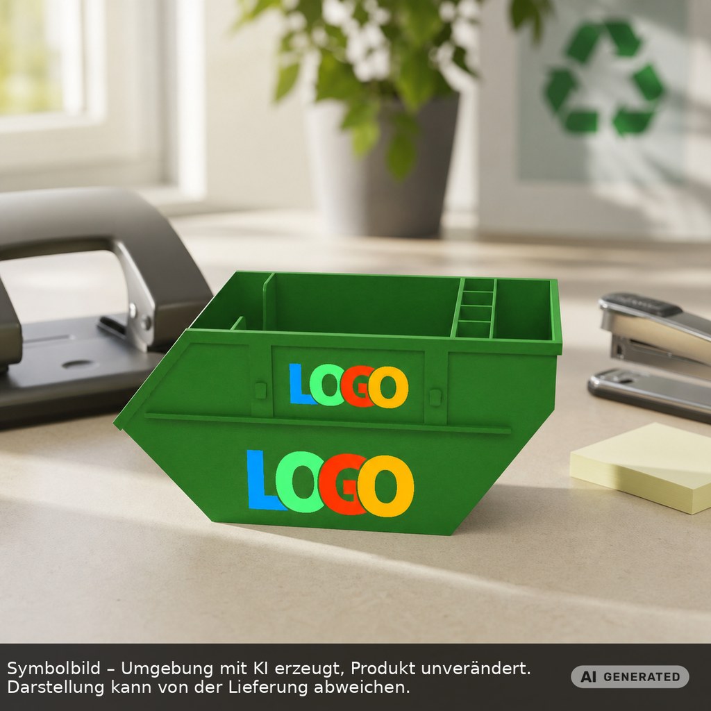 Zettelbox mit Köcher "Container" als Werbeartikel mit Logo bedrucken