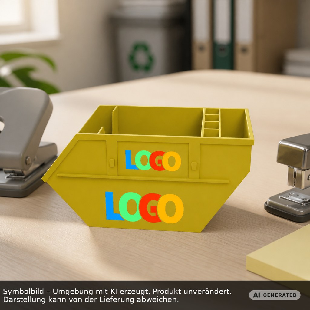 Zettelbox mit Köcher "Container" als Werbeartikel mit Logo bedrucken