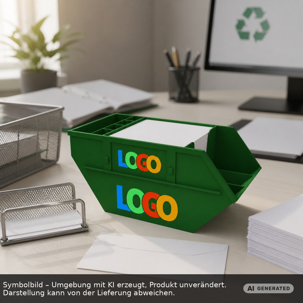 Zettelbox mit Köcher "Container" als Werbeartikel mit Logo bedrucken