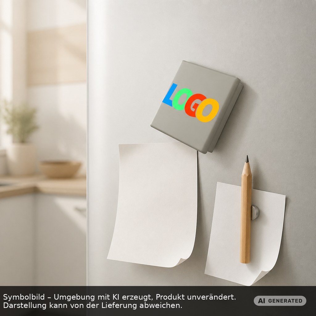 Magnet, quadratisch als Werbeartikel mit Logo bedrucken