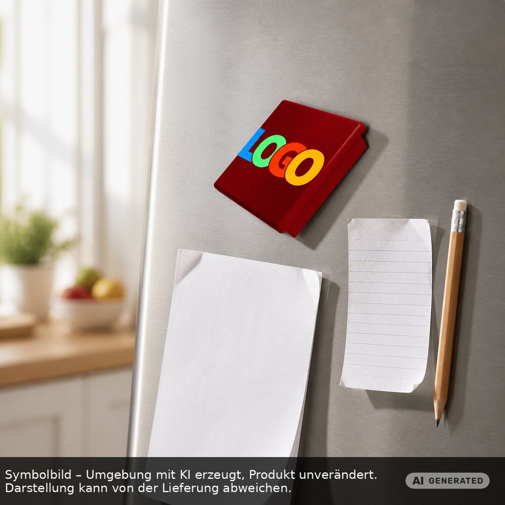 Magnet, quadratisch als Werbeartikel mit Logo bedrucken