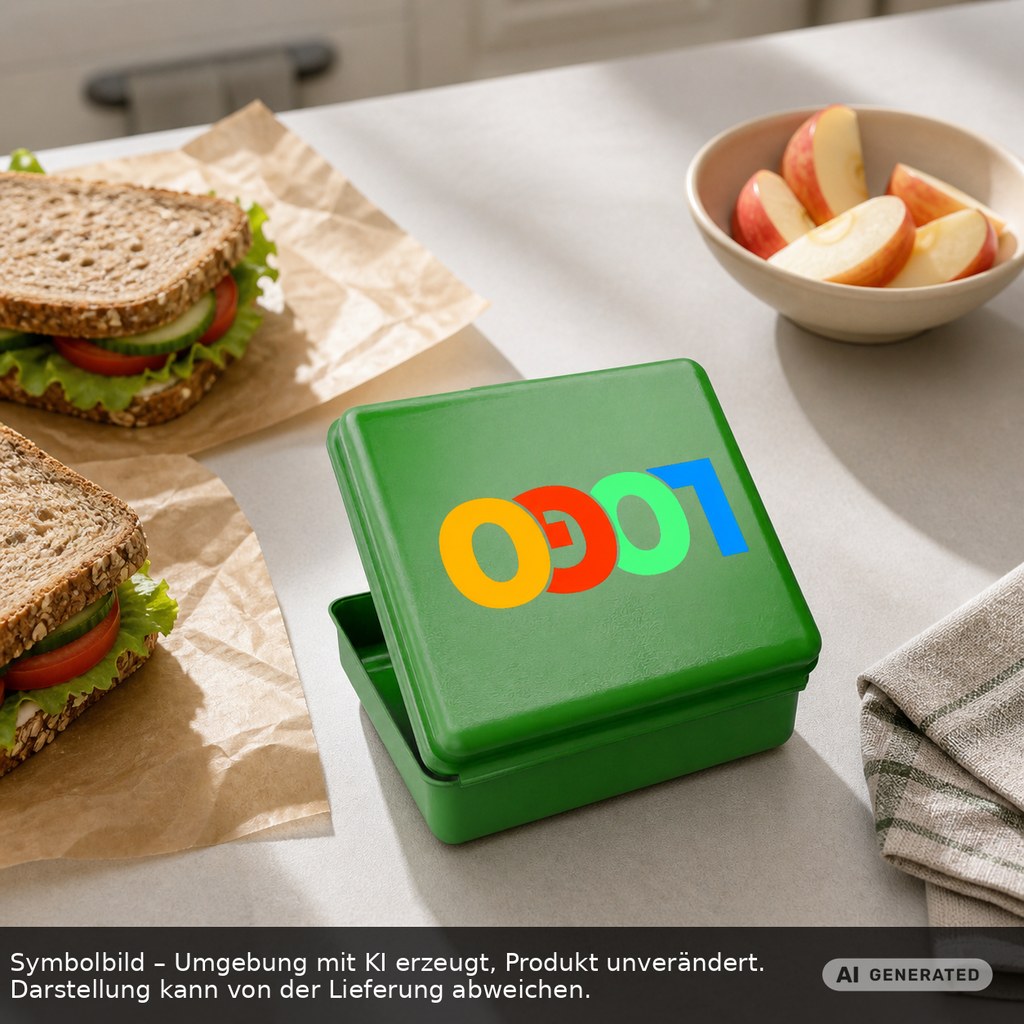 Brotdose, groß als Werbeartikel mit Logo bedrucken