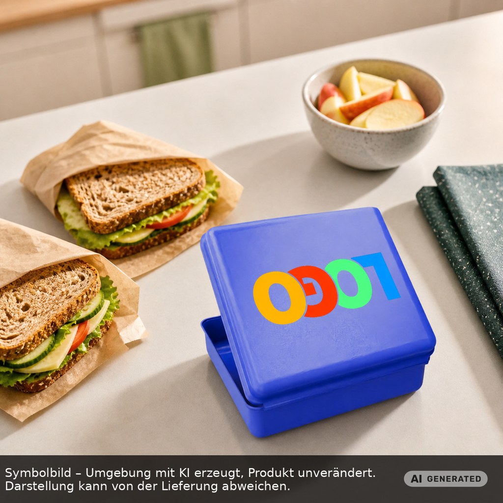 Brotdose, groß als Werbeartikel mit Logo bedrucken