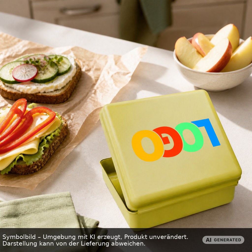 Brotdose, groß als Werbeartikel mit Logo bedrucken