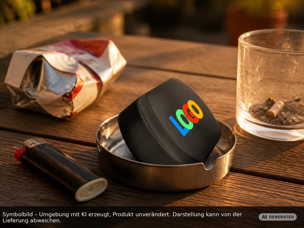 Taschen-Aschenbecher als Werbeartikel mit Logo bedrucken