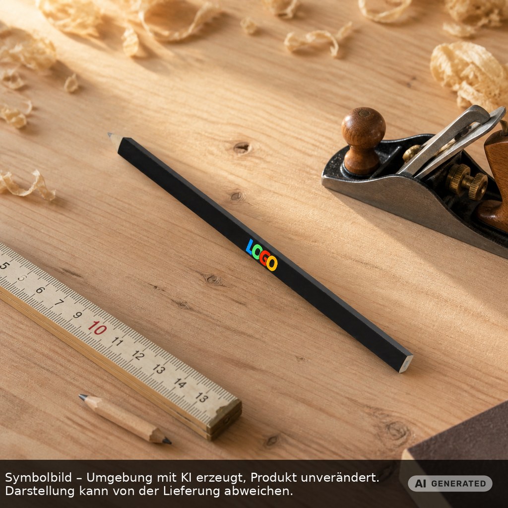 Zimmermannsbleistift als Werbeartikel mit Logo bedrucken