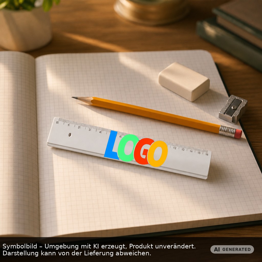 Lineal 16 cm - EXPRESSDRUCK als Werbeartikel mit Logo bedrucken