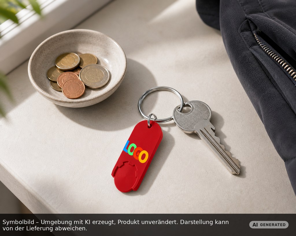 Chiphalter mit 1€-Chip "Alpha" - EXPRESSDRUCK als Werbeartikel mit Logo bedrucken